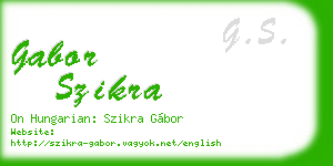 gabor szikra business card
